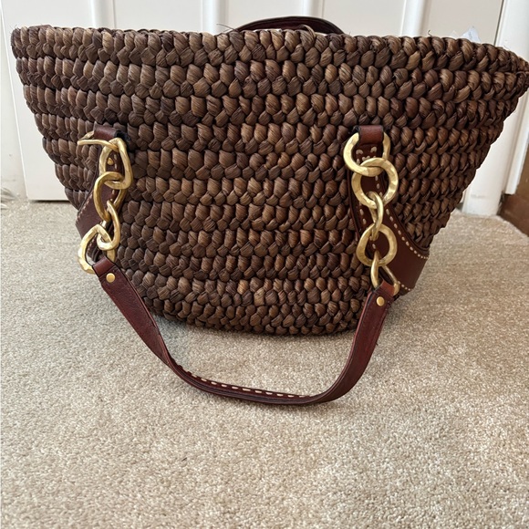 Juicy Couture Brown Woven Tote with Gold Accents - Picture 4 of 13